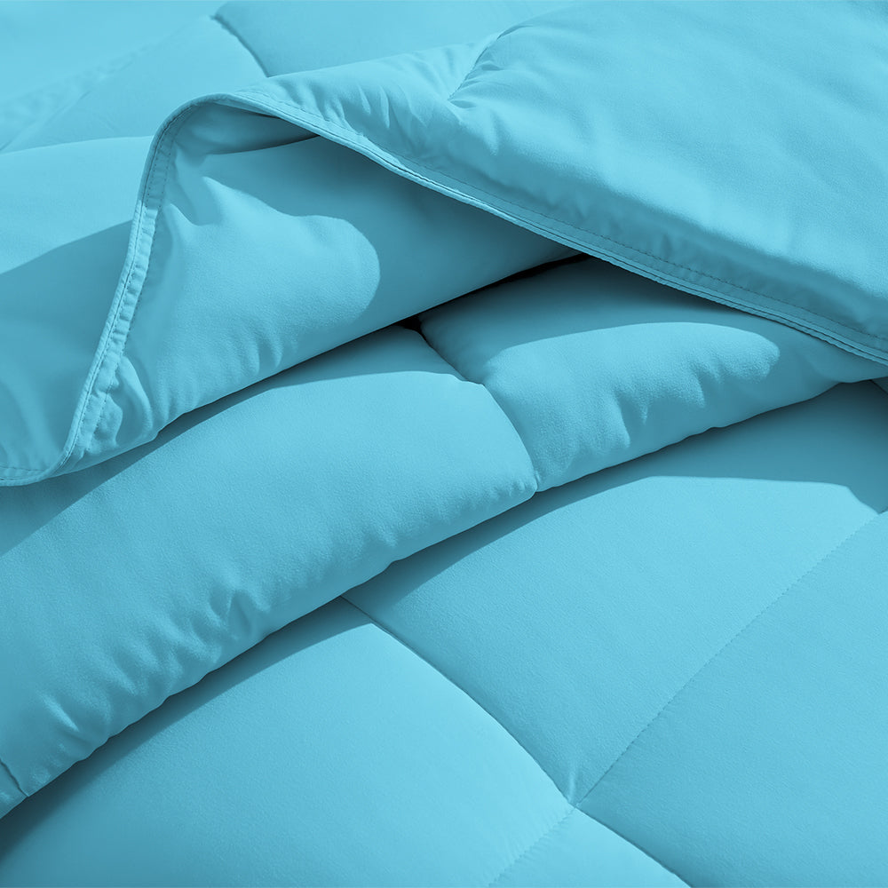 Ultra-Soft Premium 1800 Series Goose down Alternative Comforter Set - Hypoallergenic - All Season - Plush Fiberfill, Twin Extra Long (Twin/Twin XL - Aqua)
