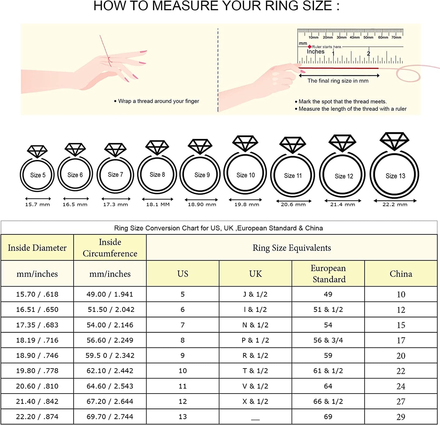 925 Sterling Silver Created Moissanite by Women Wedding Engagement Ring Band Bridal Set (1.62 Cttw, Available in Size 5, 6, 7, 8, 9)