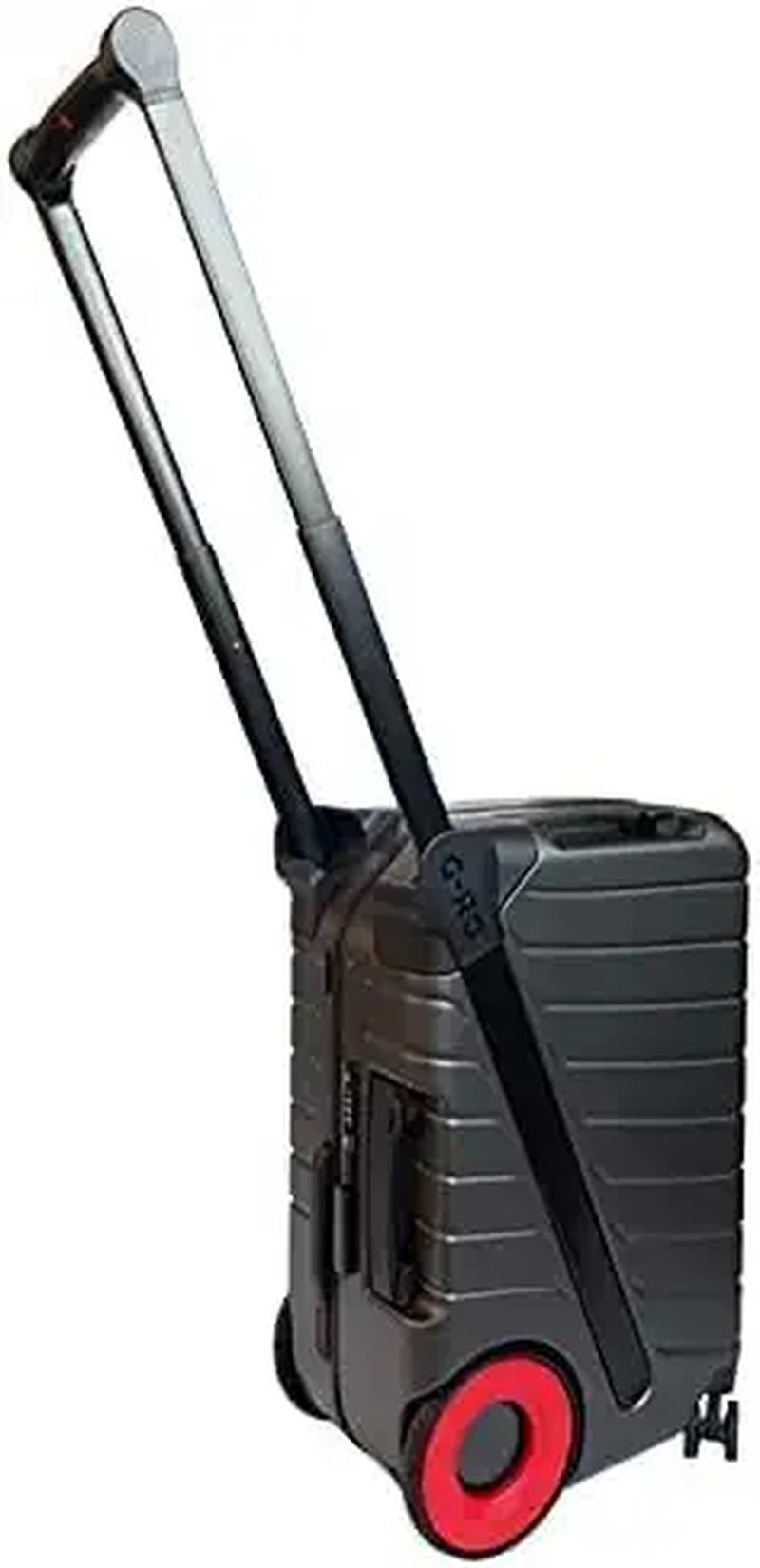 Inchthe Sixinch Push Forward 22 Inch Carry on Luggage with Spinner Wheels Hardside Suitcase Charcoal/Red