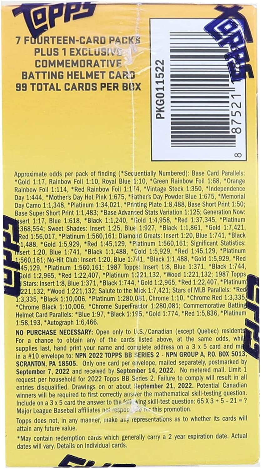 2022 Series 2 Relic Box - 7 Packs per Box