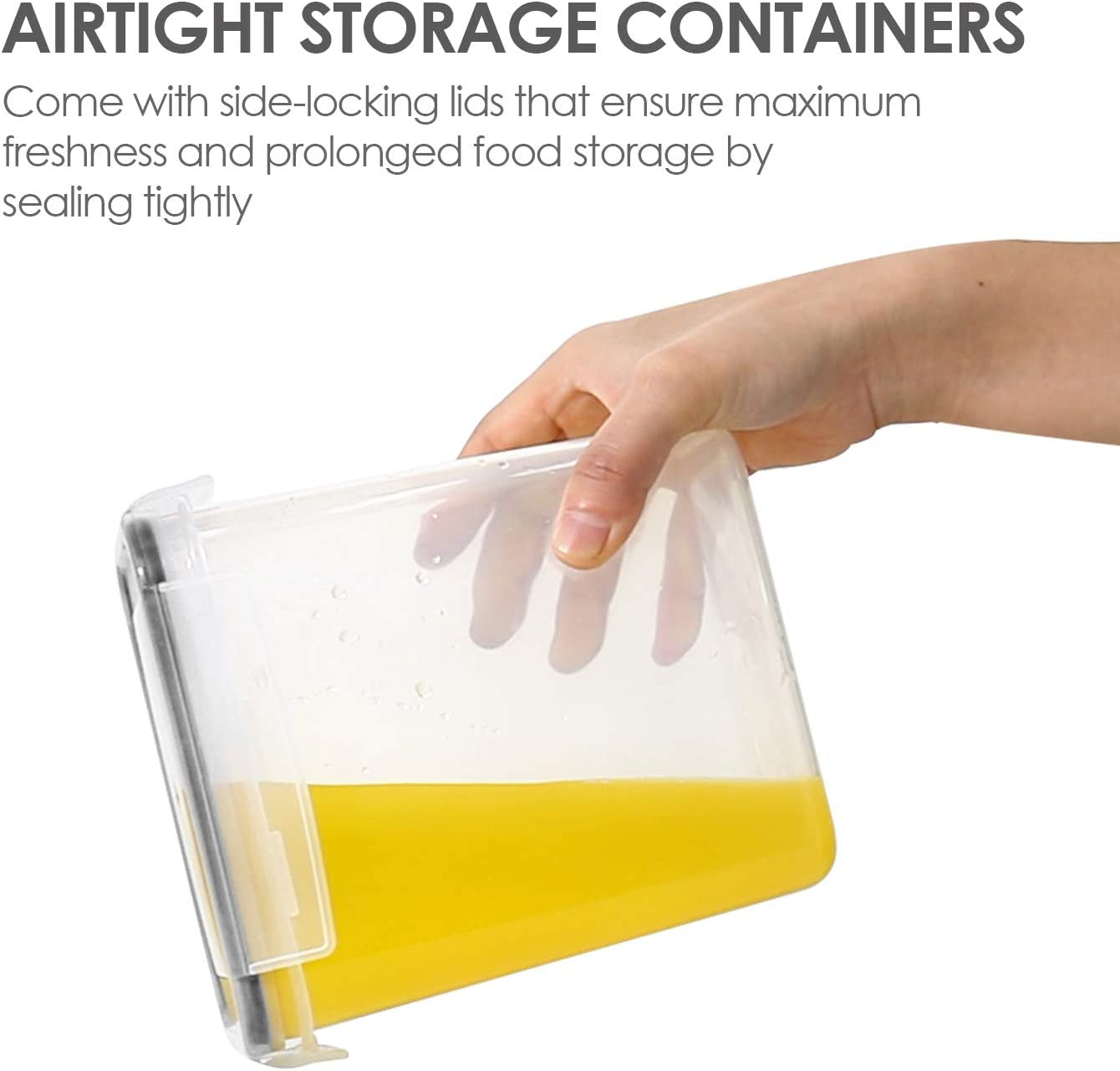 Airtight Food Storage Containers with Lids, 24 Pcs Plastic Kitchen and Pantry Organization Canisters for Cereal, Dry Food, Flour and Sugar, BPA Free, Includes 24 Labels…