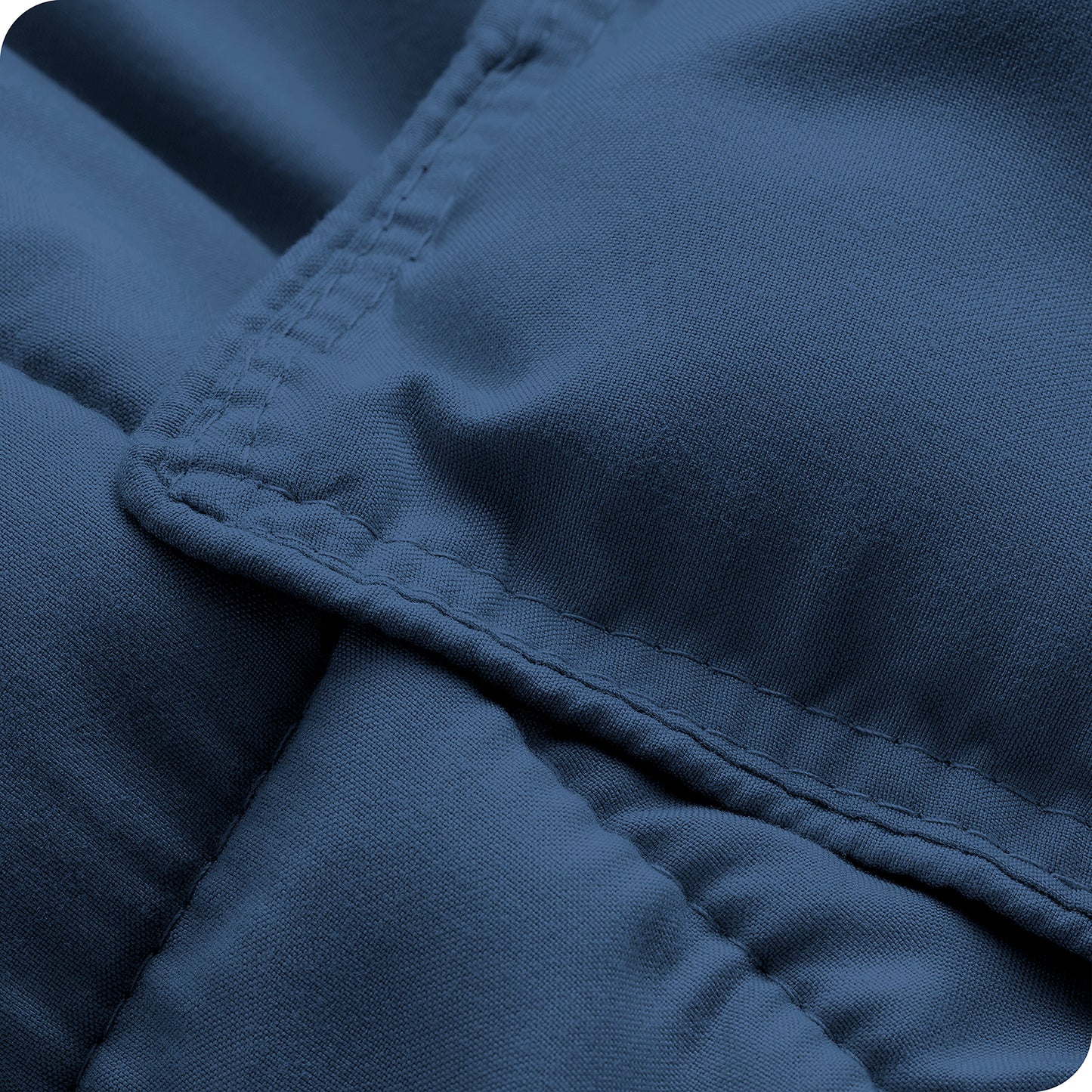 Goose down Alternative Comforter Set, Premium 1800 Collection, with Pillow Shams, 3 Piece Set, Queen, Dark Blue