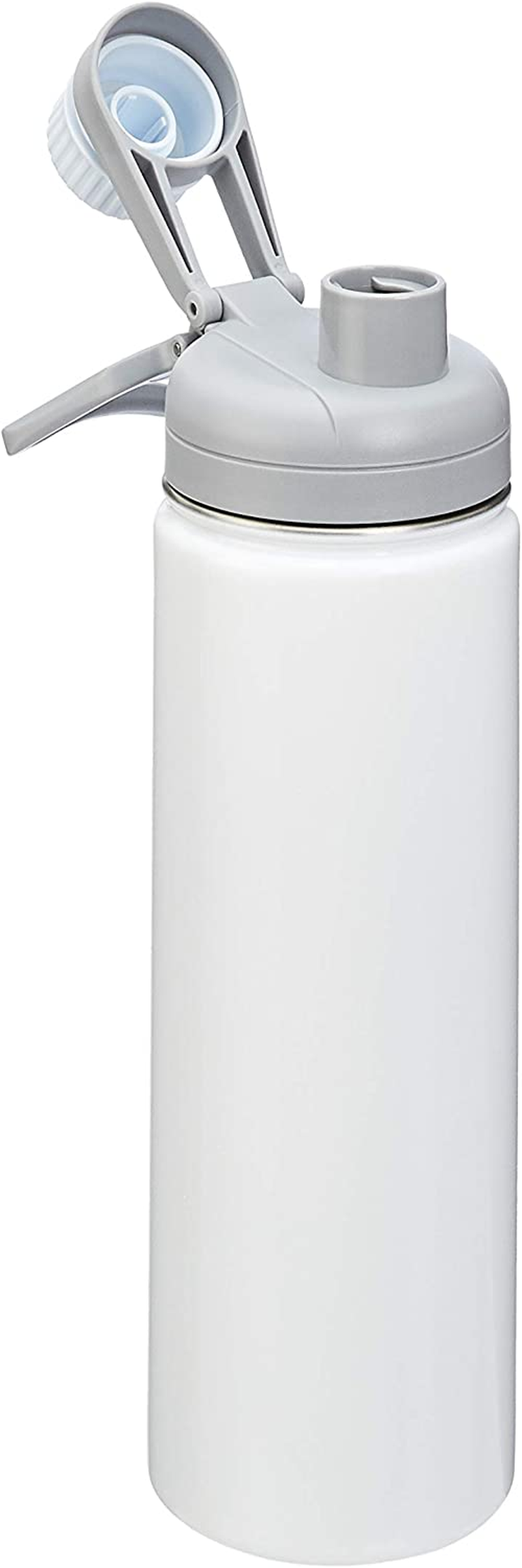 Stainless Steel Insulated Water Bottle with Spout Lid – 20-Ounce, White