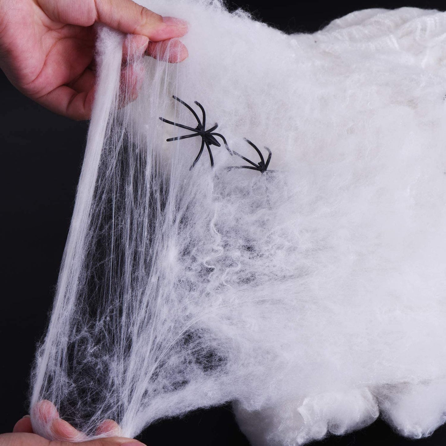 1400 Sqft Halloween Spider Webs Decorations with 150 Extra Fake Spiders, Super Stretchy Cobwebs for Halloween Decor Indoor and Outdoor