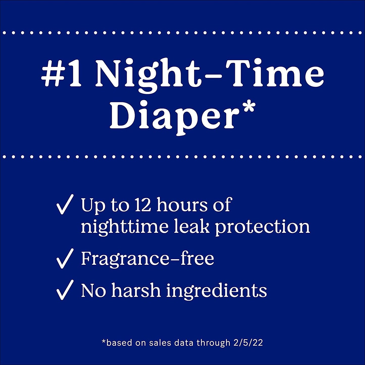 Overnight Diapers Size 3 (16-28 Lbs), 58 Ct, Overnites Nighttime Baby Diapers