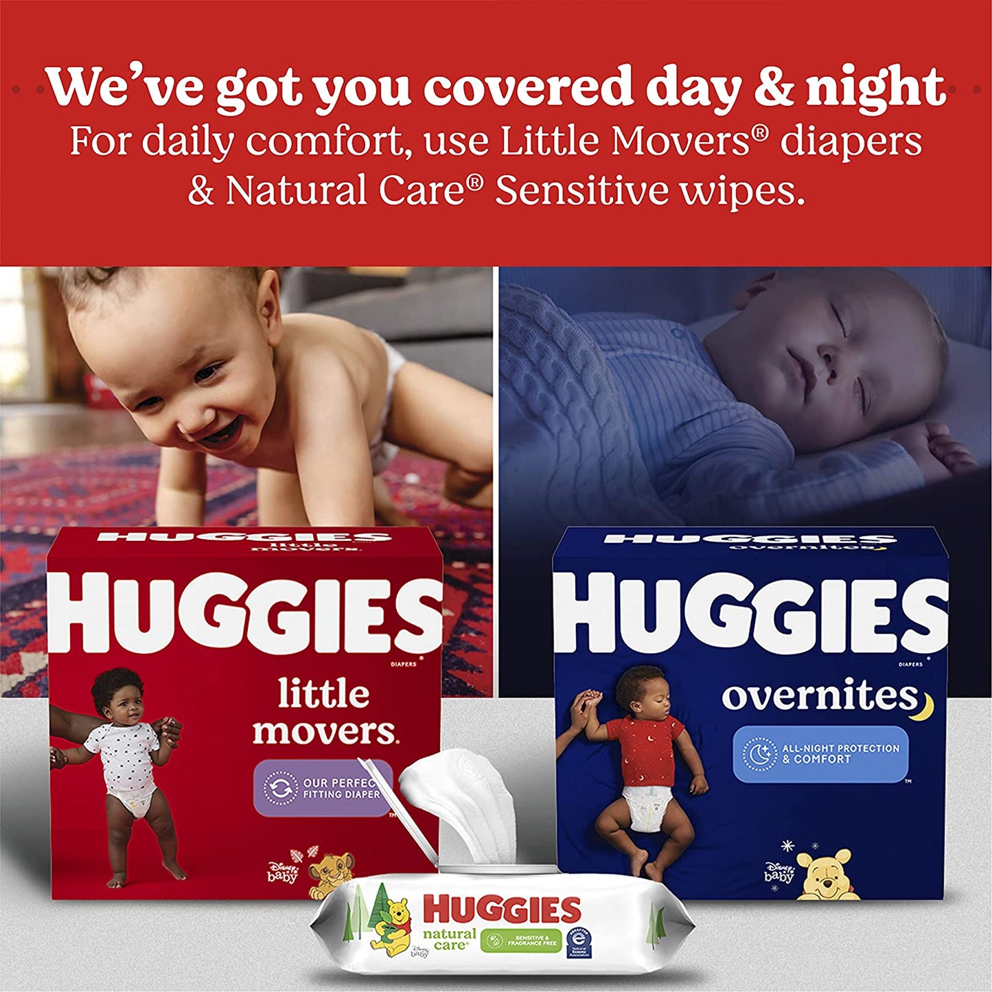 Overnight Diapers Size 3 (16-28 Lbs), 58 Ct, Overnites Nighttime Baby Diapers