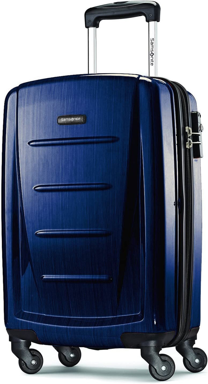 Winfield 2 Hardside Luggage with Spinner Wheels, Navy, Carry-On 20-Inch