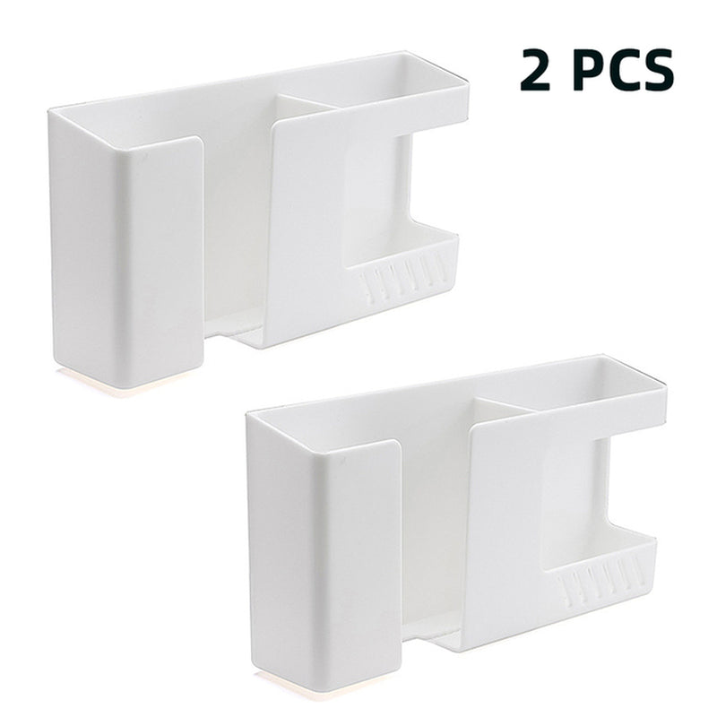 4/2/1Pcs Punch-Free Mobile Phone Holder Wall Mount Stand Remote Control Organizer Storage Box Charging Bedside Container Rack