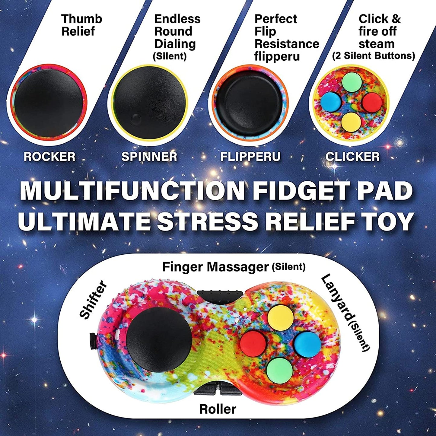 Fidget Toy Pack, Pop Bubble Cheap Sensory Fidget Toy Set Stress Relief Toys with Marble Mesh Pop Anxiety Tube for Kids Adult (Fidget Toy-7)