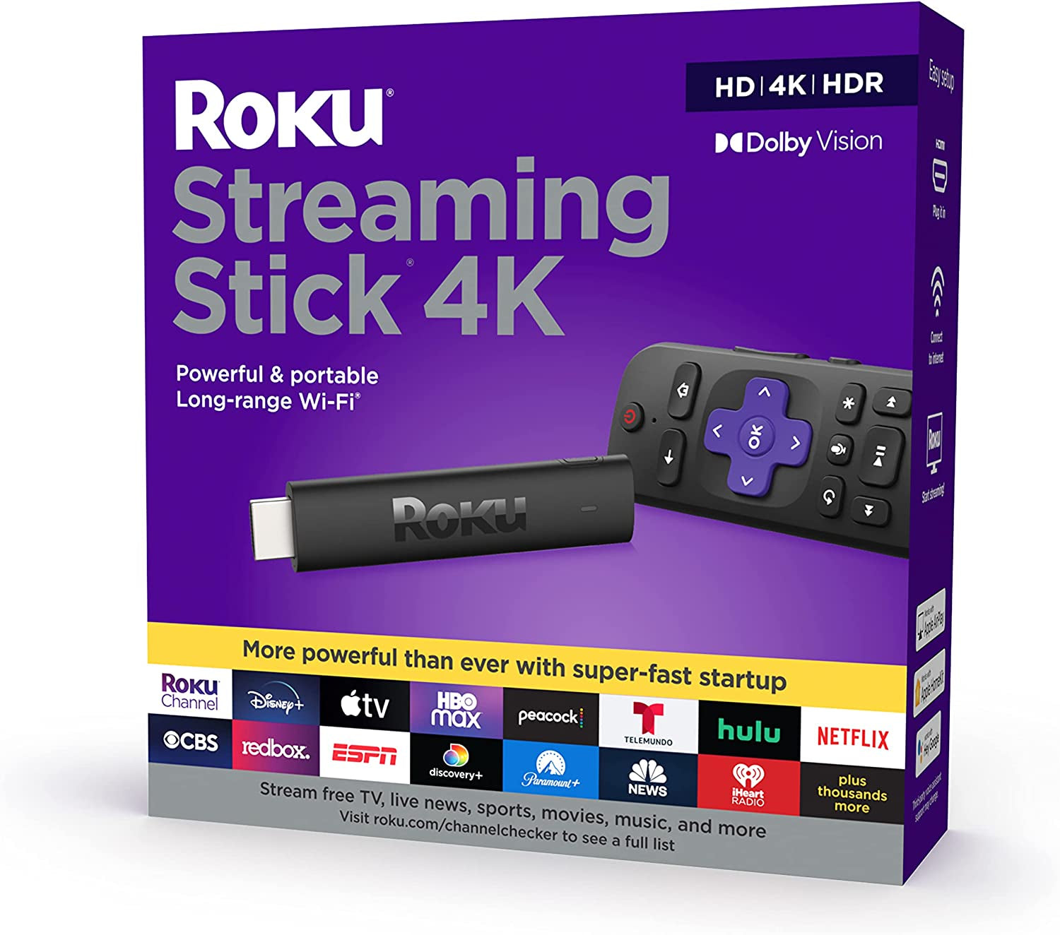 Streaming Stick 4K 2021 | Streaming Device 4K/Hdr/Dolby Vision with  Voice Remote and TV Controls