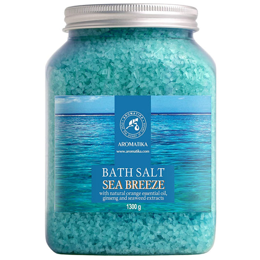 Bath Sea Salt 46 Oz - Sea Breeze Salt - Natural Bath Sea Salts - Best for Good Sleep - Relaxing - Calming - Body Care - Beauty - Aromatherapy