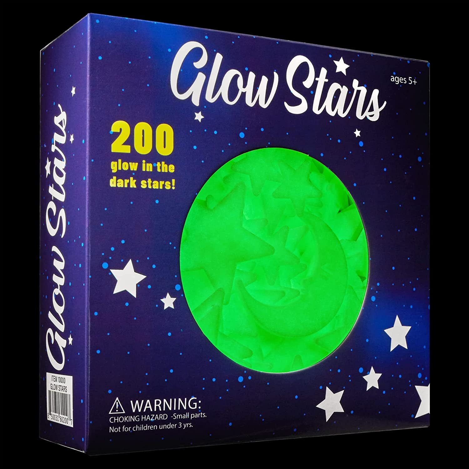 Deluxe 200 Count Glow Stars, 200 Glow in the Dark Stars, Ceiling Stars with Bonus Moon, Stocking Stuffers for Kids, Room Decor