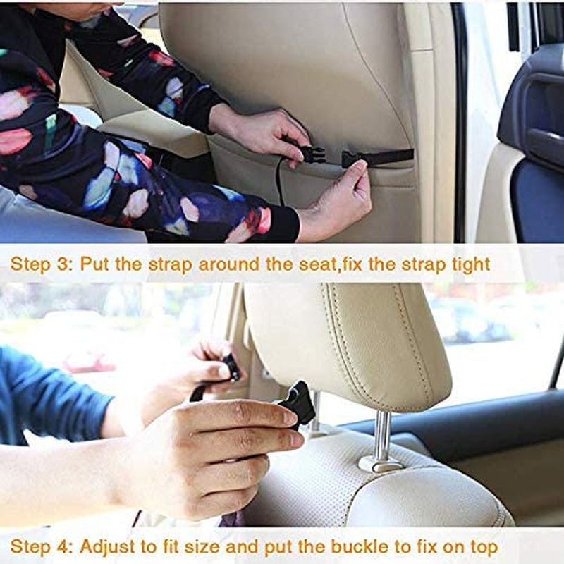 2-In-1 Dog Car Seat Cover Pet Car Hammock Waterproof Cat Carrier Protector for Travel, Car SUV Protection against Dirt and Pet Fur Seat Covers (Black)