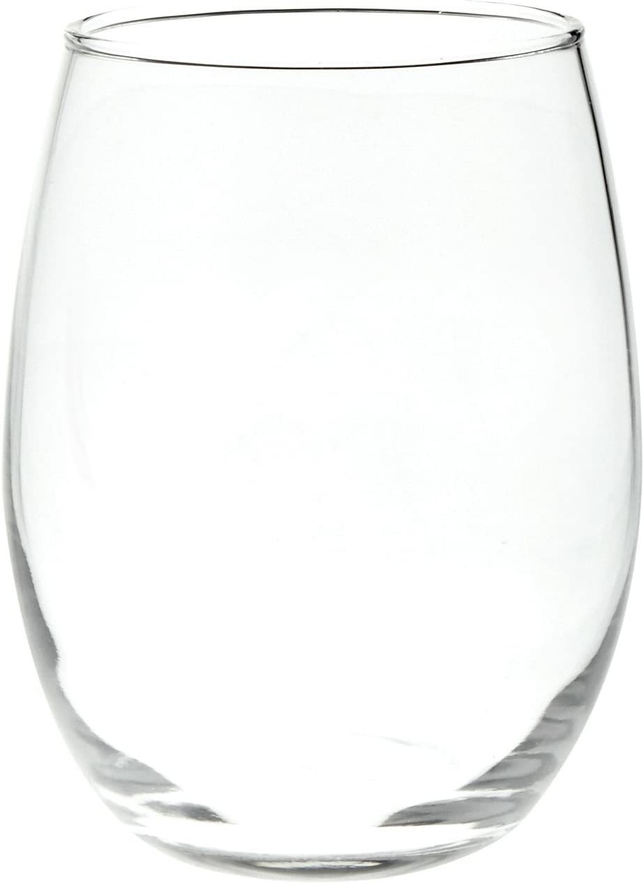 Stemless Wine Glasses (Set of 4), 15 Oz