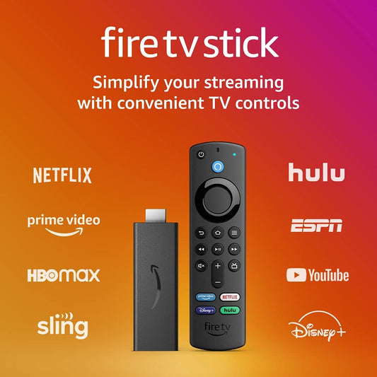 Fire TV Stick with Alexa Voice Remote (Includes TV Controls), HD Streaming Device