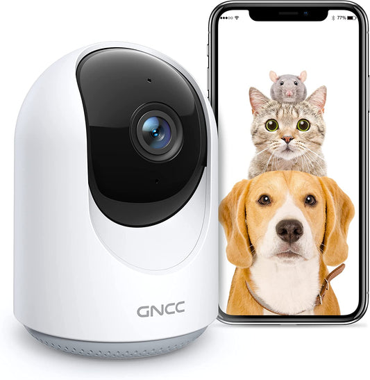 Pet Camera, Indoor Camera for Baby/Pet/Security, Wifi IP Camera, 2-Way Audio, Manual Up&Down, Motion/Sound Detection, Sd&Cloud Storage, Works with Alexa & Google Home, P1