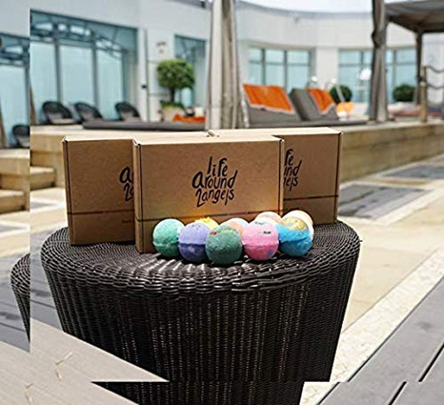 Bath Bombs Gift Set 12 USA Made Fizzies, Shea & Coco Butter Dry Skin Moisturize, Perfect for Bubble & Spa Bath. Handmade Birthday Mothers Day Gifts Idea for Her/Him, Wife, Girlfriend