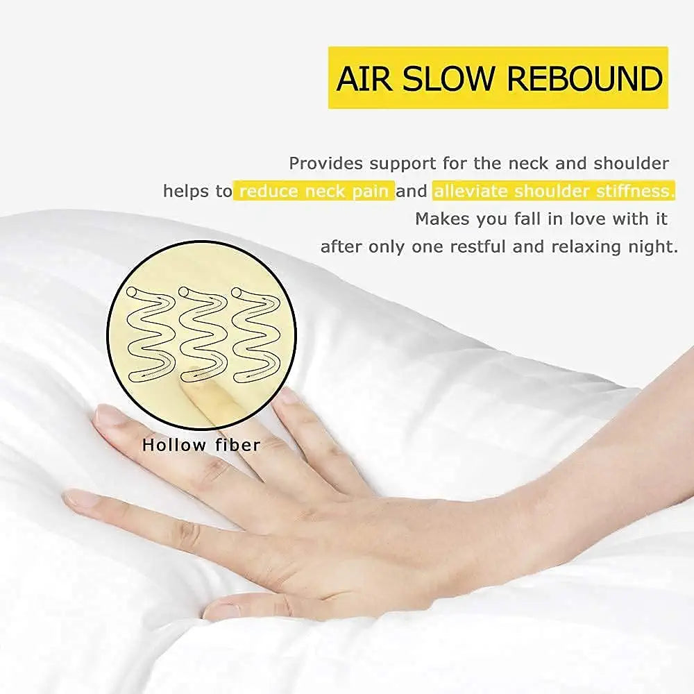 Bed Pillows for Sleeping (2-Pack) Hotel Quality Luxury down Alternative Plush Pillow - Cooling Breathable Soft Premium Microfiber Cover for Side Back and Stomach Sleepers (Queen Size)