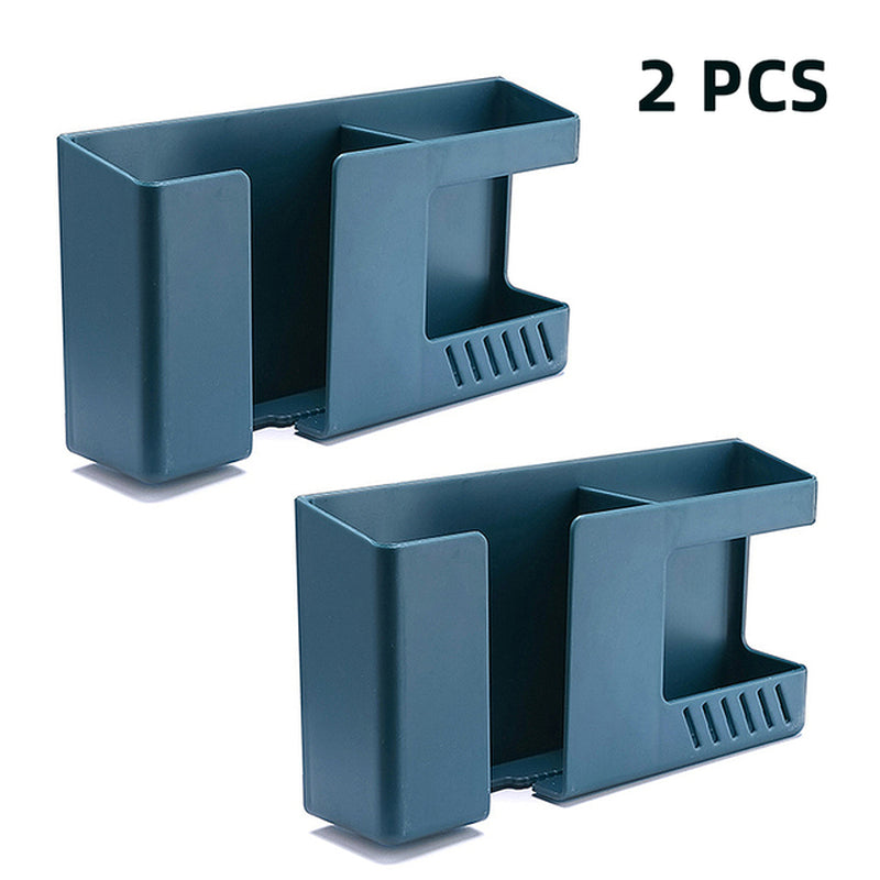 4/2/1Pcs Punch-Free Mobile Phone Holder Wall Mount Stand Remote Control Organizer Storage Box Charging Bedside Container Rack