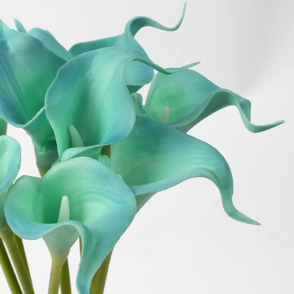 Calla Lily Artificial Flowers Real Touch Flowers Fake Lily Fake Flowers for Decoration Calla Lillies Artificial Spring Flowers Tiger Lilly Flowers Calla Lily Bouquet for Wedding Home Decor-Blue Lily